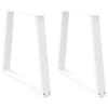 vidaXL s&ouml;&ouml;gilaua jalad, V-kujulised, 2 tk, valged, 80 x (72&ndash;73,3) cm, teras