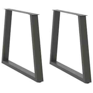 Nohy k jídelnímu stolu ve tvaru V, 2 ks, antracitové, 80 x (72-73,3) cm, ocel - obrázek 1