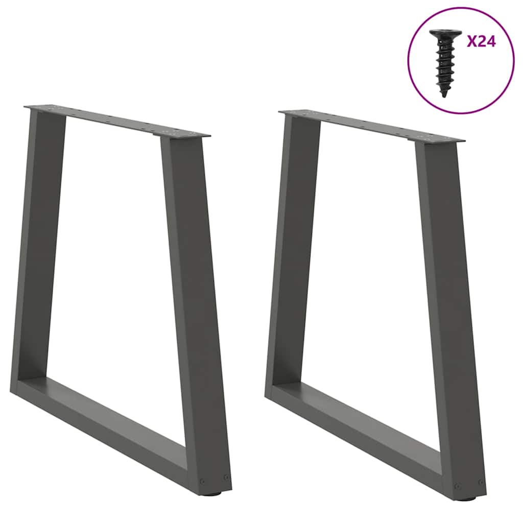Thumbnail - vidaXL Esstisch Beine V-Form 2 Stück Anthrazit 80x(72-73,3) cm Stahl