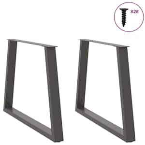 Nohy k jídelnímu stolu ve tvaru V, 2 ks, antracitové, 90 x (72-73,3) cm, ocel - obrázek 3