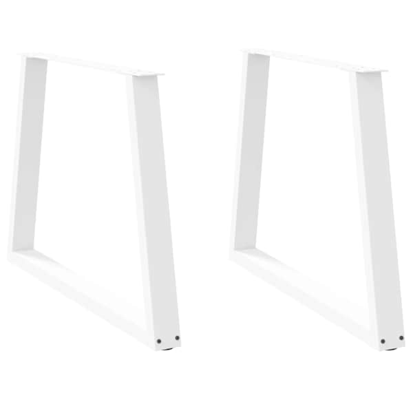 vidaXL s&ouml;&ouml;gilaua jalad V-kujulised, 2 tk, valged, 100 x (72&ndash;73,3) cm, teras