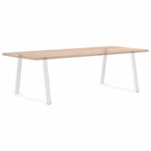 Nohy k jídelnímu stolu ve tvaru V, 2 ks, bílé, 100 x (72-73,3) cm, ocel - obrázek 8