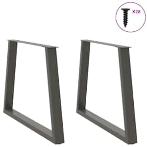 Nohy k jídelnímu stolu ve tvaru V, 2 ks, antracitové, 100 x (72-73,3) cm, ocel - obrázek 3