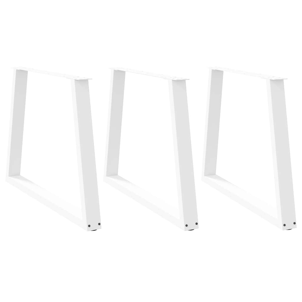 vidaXL Nohy k jídelnímu stolu ve tvaru V, 3 ks, bílé, 90 x (72-73,3) cm, ocel