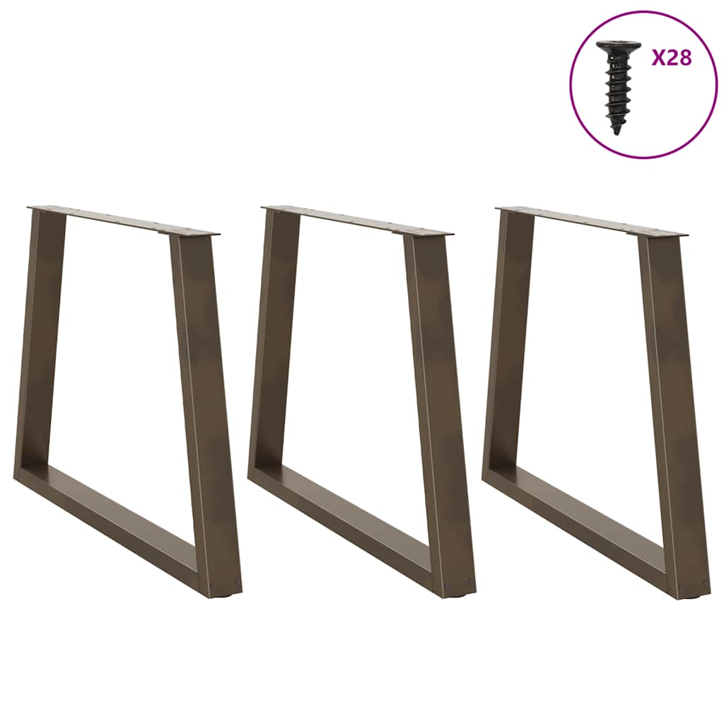 Thumbnail - vidaXL Esstisch Beine V-Form 3 Stück Naturstahl 90x(72-73,3) cm Stahl