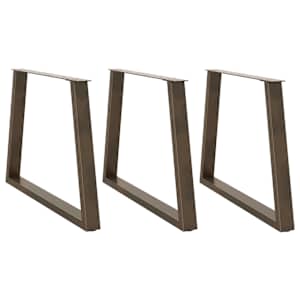 Nohy k jídelnímu stolu ve tvaru V, 3 ks, přírodní ocel, 100 x (72-73,3) cm, ocel - obrázek 1