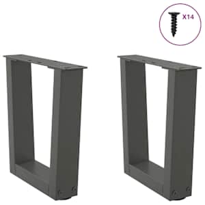 Nohy konferenčního stolku ve tvaru V 2 ks antracitové 30x(30-31,3) cm ocelové - obrázek 3