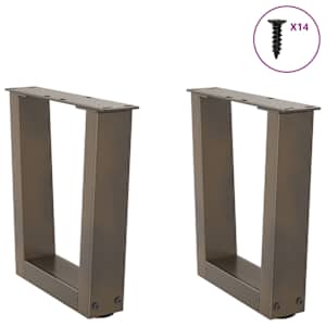 Nohy konferenčního stolku ve tvaru V, 2 ks, přírodní ocel, 30 x (30-31,3) cm, ocel - obrázek 3