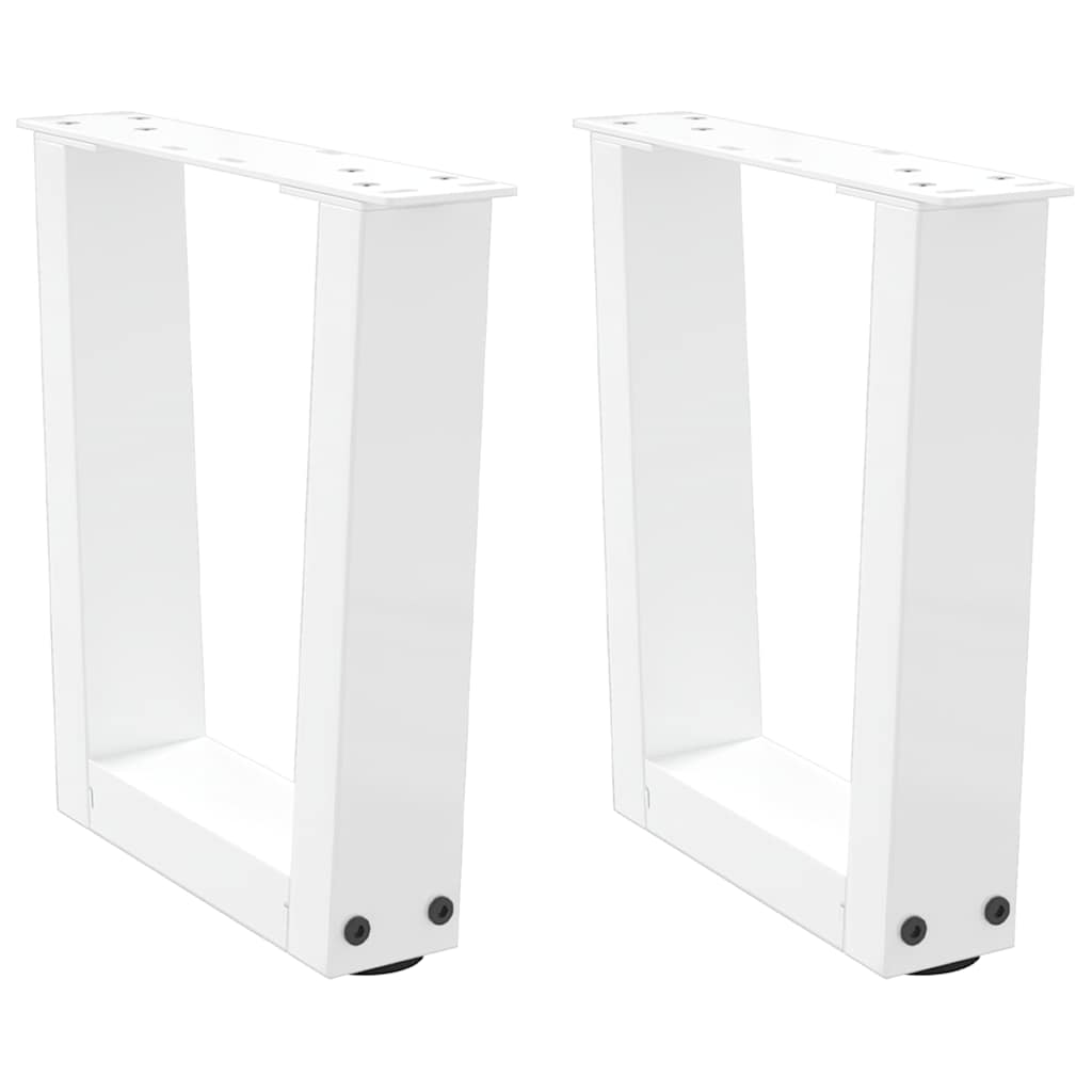 vidaXL Nohy konferenčního stolku ve tvaru V, 2 ks, bílé, 40 x (30-31,3) cm, ocel