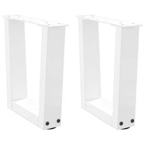 Nohy konferenčního stolku ve tvaru V, 2 ks, bílé, 40 x (30-31,3) cm, ocel - obrázek 1