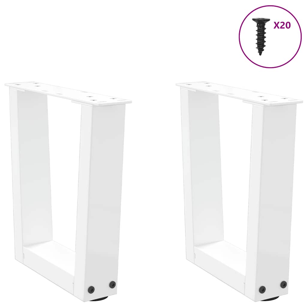 Thumbnail - vidaXL Couchtischbeine V-Form 2 Stück Weiß 40x(30-31,3) cm Stahl