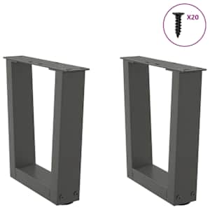 Nohy konferenčního stolku ve tvaru V 2 ks antracitové 40 x (30-31,3) cm ocelové - obrázek 3