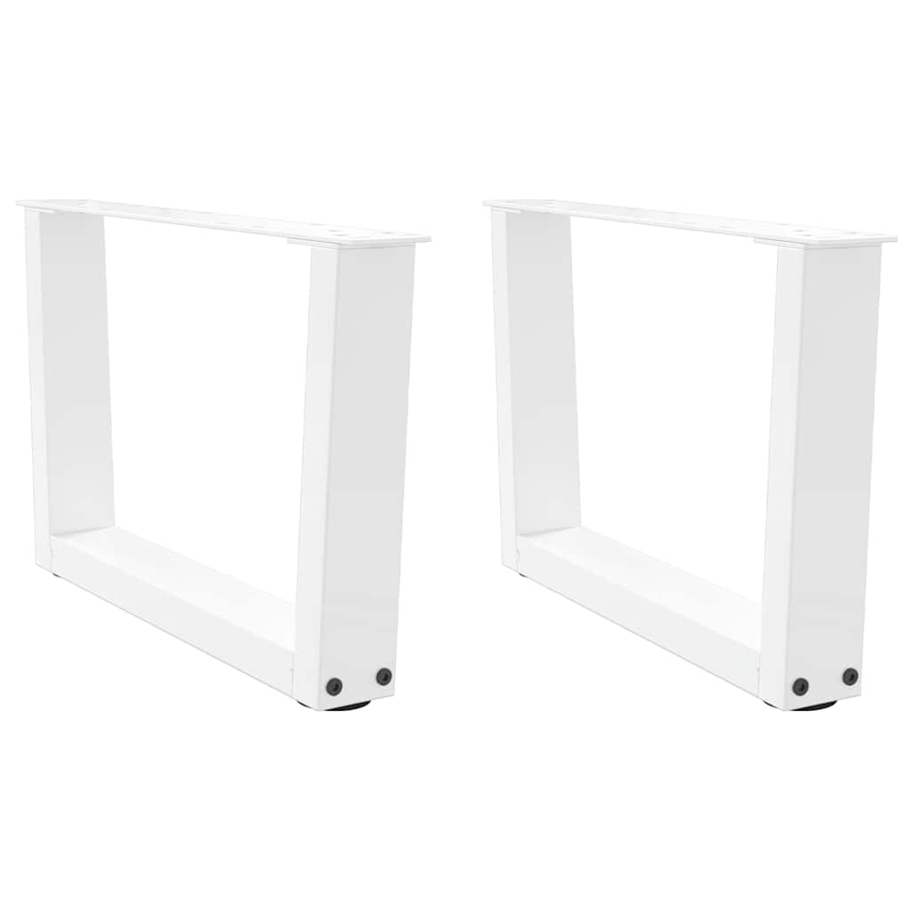 vidaXL Nohy jídelní stolku ve tvaru V 2 ks bílé 50x(30-31,3) cm ocel