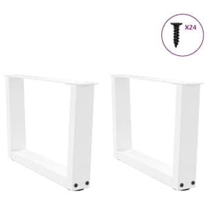 Nohy konferenčního stolku ve tvaru V, 2 ks, bílé, 50 x (30-31,3) cm, ocel - obrázek 3