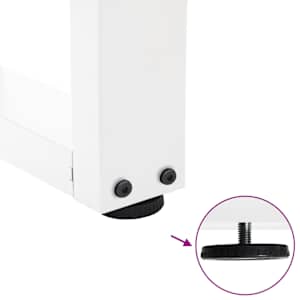 Nohy konferenčního stolku ve tvaru V, 2 ks, bílé, 50 x (30-31,3) cm, ocel - obrázek 9