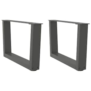 Nohy konferenčního stolku ve tvaru V 2 ks antracitové 50 x (30-31,3) cm ocelové - obrázek 1