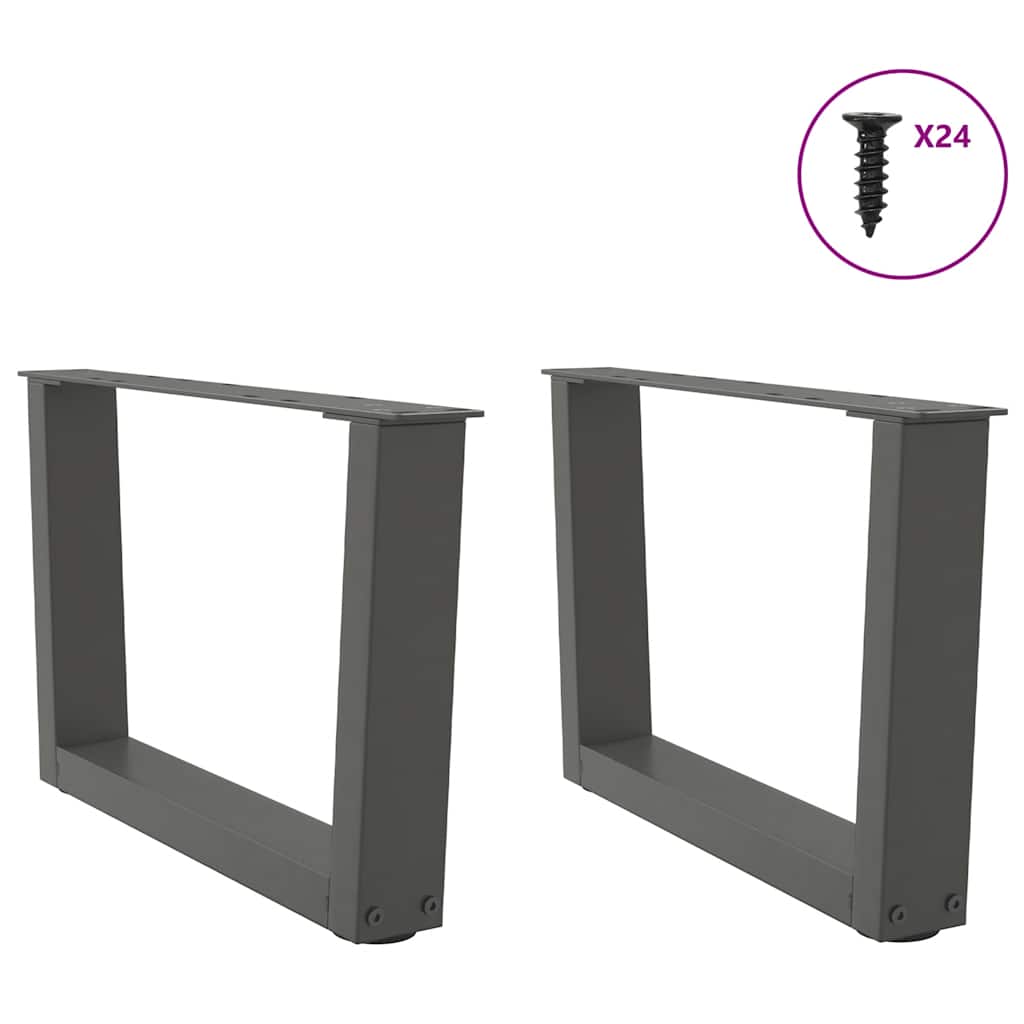 Thumbnail - vidaXL Couchtischbeine V-Form 2 Stück Anthrazit 50x(30-31,3) cm Stahl