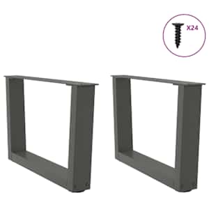 Nohy konferenčního stolku ve tvaru V 2 ks antracitové 50 x (30-31,3) cm ocelové - obrázek 3