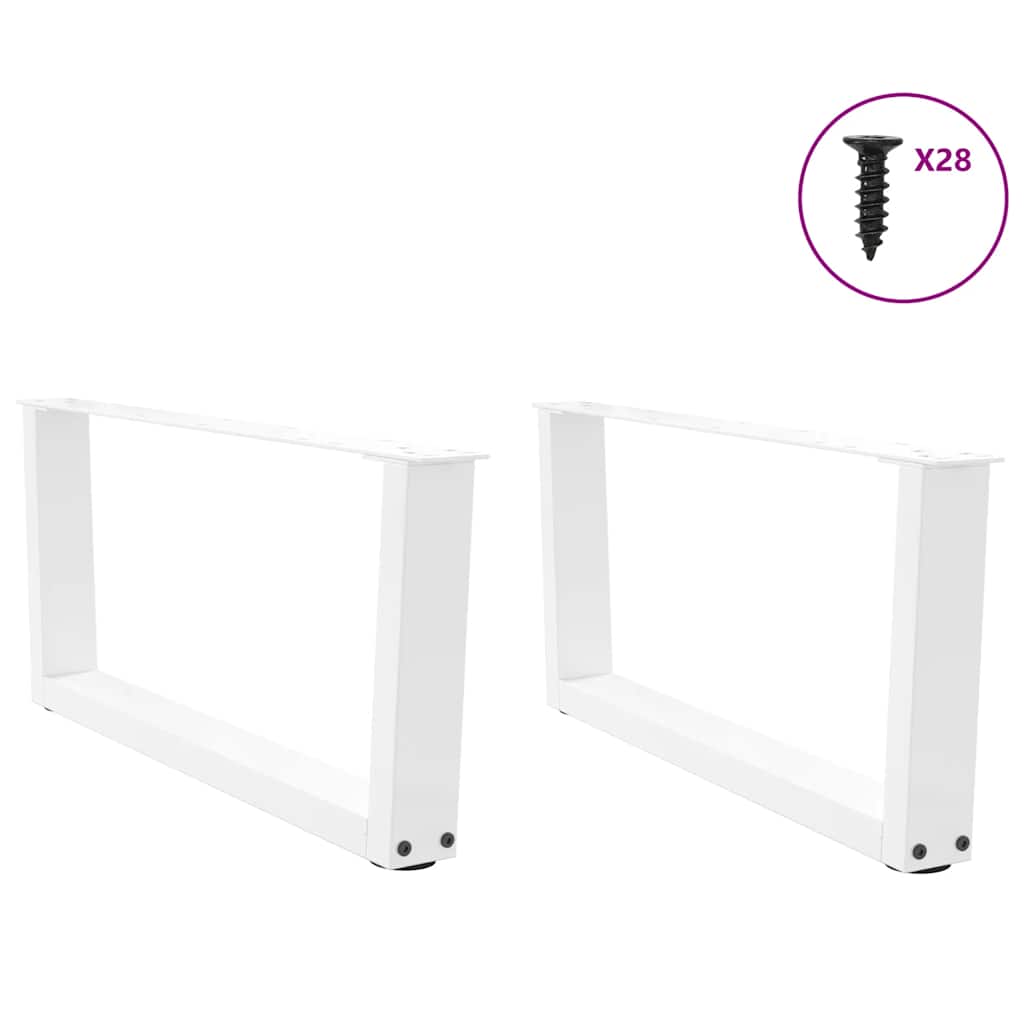 Thumbnail - vidaXL Couchtischbeine V-Form 2 Stück Weiß 70x(30-31,3) cm Stahl