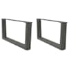 vidaXL kohvilaua jalad V-kujulised 2 tk, antratsiithall, 70 x (30-31,3) cm, teras