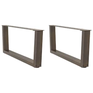 Noge za klubsko mizico v obliki črke V 2 kosa naravno jeklo 70 x (30-31,3) cm jeklo