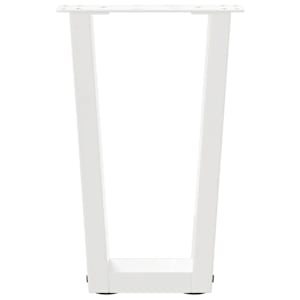 Nohy konferenčního stolku ve tvaru V, 2 ks, bílé, 28 x (42-43,3) cm, ocel - obrázek 5