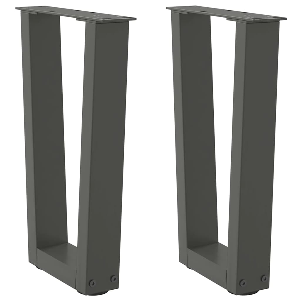 vidaXL Nohy jídelního stolku ve tvaru V 2ks 28x(42-43,3) cm ocel