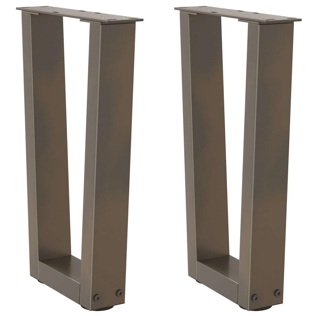 vidaXL Nohy jídelního stolku ve tvaru V 2ks 28x(42-43,3) cm ocel