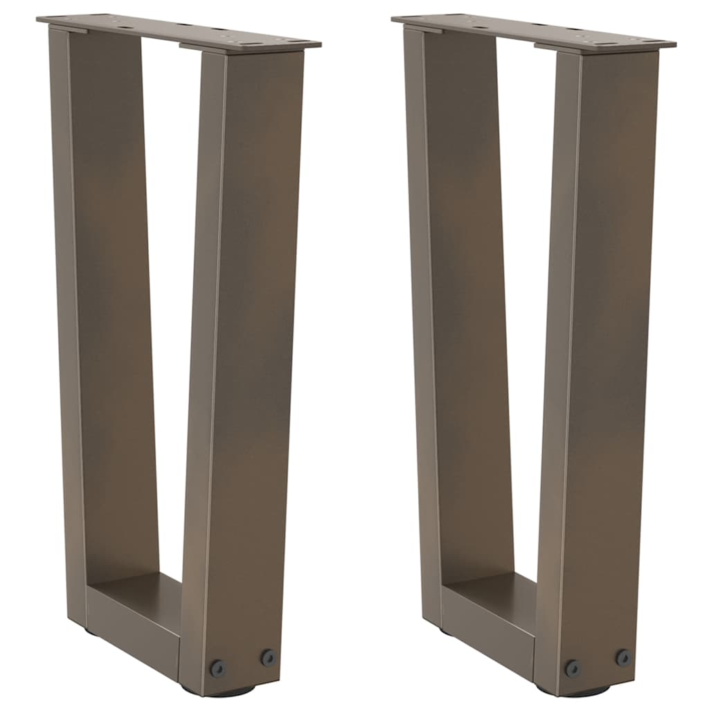 vidaXL Nohy jídelního stolku ve tvaru V 2ks 38x(42-43,3) cm ocel