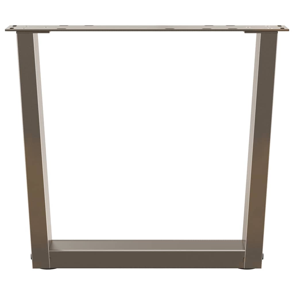Thumbnail - vidaXL Couchtischbeine V-Form 2 Stück Naturstahl 60x(42-43,3) cm Stahl