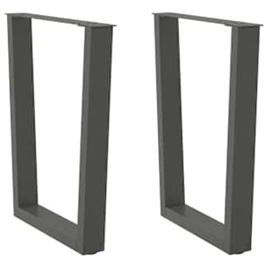 Noge za jedilno mizo v obliki črke V 2 kosa antracit 60 x (72-73,3) cm jeklo