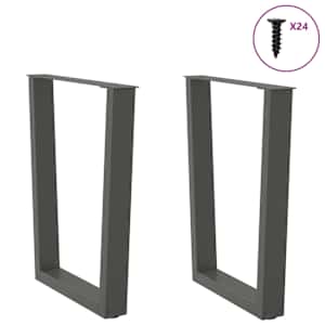Nohy k jídelnímu stolu ve tvaru V, 2 ks, antracitové, 60 x (72-73,3) cm, ocel - obrázek 4