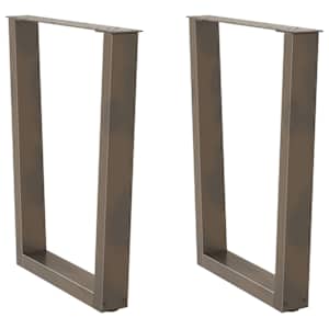 Nohy k jídelnímu stolu ve tvaru V, 2 ks, přírodní ocel, 60 x (72-73,3) cm, ocel - obrázek 1