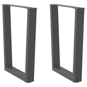 Noge za jedilno mizo v obliki črke V 2 kosa antracit 70 x (72-73,3) cm jeklo
