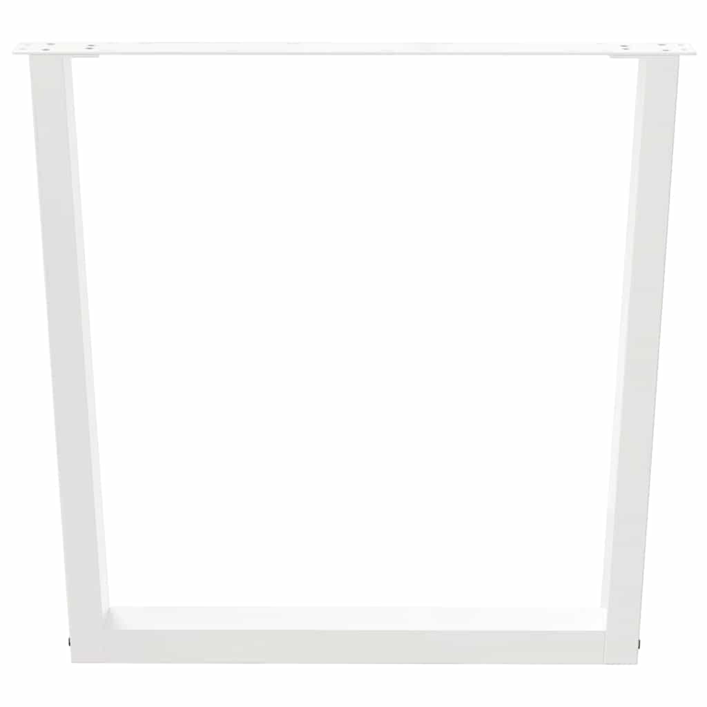 Thumbnail - vidaXL Esstisch Beine V-Form 2 Stück Weiß 80x(72-73,3) cm Stahl