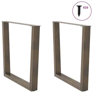 Nohy k jídelnímu stolu ve tvaru V, 2 ks, přírodní ocel, 80 x (72-73,3) cm, ocel - obrázek 4