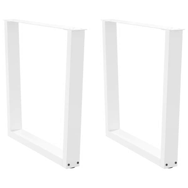vidaXL s&ouml;&ouml;gilaua jalad, V-kujulised, 2 tk, valged, 90 x (72&ndash;73,3) cm, teras