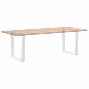 Nohy k jídelnímu stolu ve tvaru V, 2 ks, bílé, 90 x (72-73,3) cm, ocel - obrázek 8