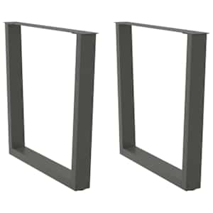 Nohy k jídelnímu stolu ve tvaru V, 2 ks, antracitové, 90 x (72-73,3) cm, ocel - obrázek 1