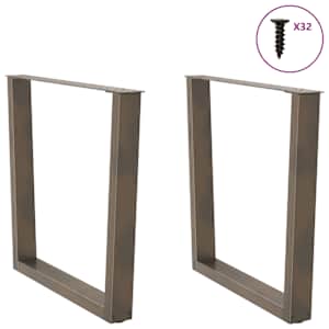 Nohy k jídelnímu stolu ve tvaru V, 2 ks, přírodní ocel, 90 x (72-73,3) cm, ocel - obrázek 3