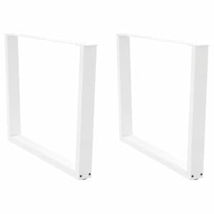 Nohy k jídelnímu stolu ve tvaru V, 2 ks, bílé, 100 x (72-73,3) cm, ocel - obrázek 1