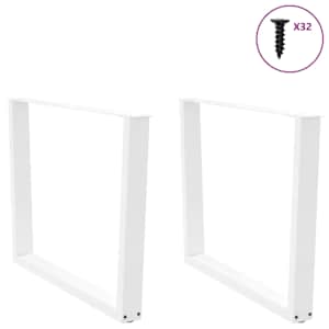 Nohy k jídelnímu stolu ve tvaru V, 2 ks, bílé, 100 x (72-73,3) cm, ocel - obrázek 3
