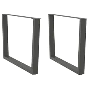 Nohy k jídelnímu stolu ve tvaru V, 2 ks, antracitové, 100 x (72-73,3) cm, ocel - obrázek 1