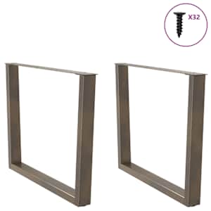 Nohy k jídelnímu stolu ve tvaru V, 2 ks, přírodní ocel, 100 x (72-73,3) cm, ocel - obrázek 3