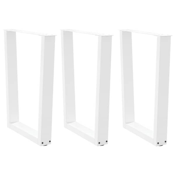 vidaXL s&ouml;&ouml;gilaua jalad, V-kujulised, 3 tk, valged, 70 x (72&ndash;73,3) cm, teras