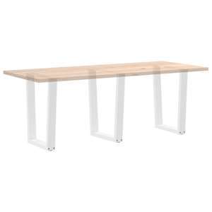 Nohy k jídelnímu stolu ve tvaru V, 3 ks, bílé, 70 x (72-73,3) cm, ocel - obrázek 8
