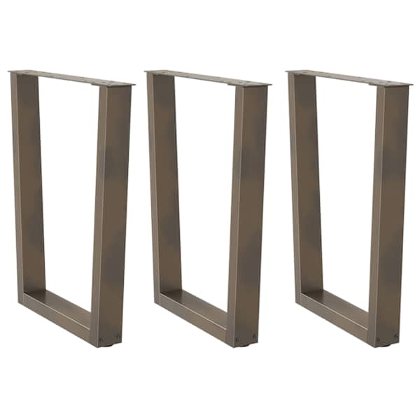 vidaXL s&ouml;&ouml;gilaua jalad, V-kujulised, 3 tk, naturaalne teras, 70 x (72&ndash;73,3) cm, teras