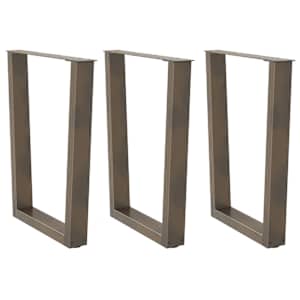 Noge za jedilno mizo v obliki črke V, 3 kosi, naravno jeklo, 70 x (72-73,3) cm, jeklo