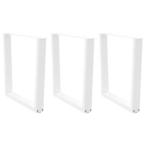 vidaXL s&ouml;&ouml;gilaua jalad, V-kujulised, 3 tk, valged, 80 x (72&ndash;73,3) cm, teras