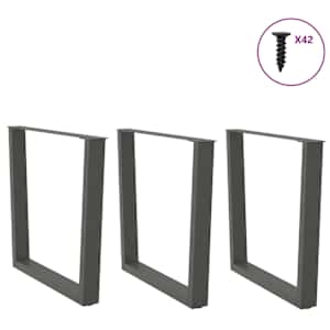 Nohy k jídelnímu stolu ve tvaru V, 3 ks, antracitové, 80 x (72-73,3) cm, ocel - obrázek 3